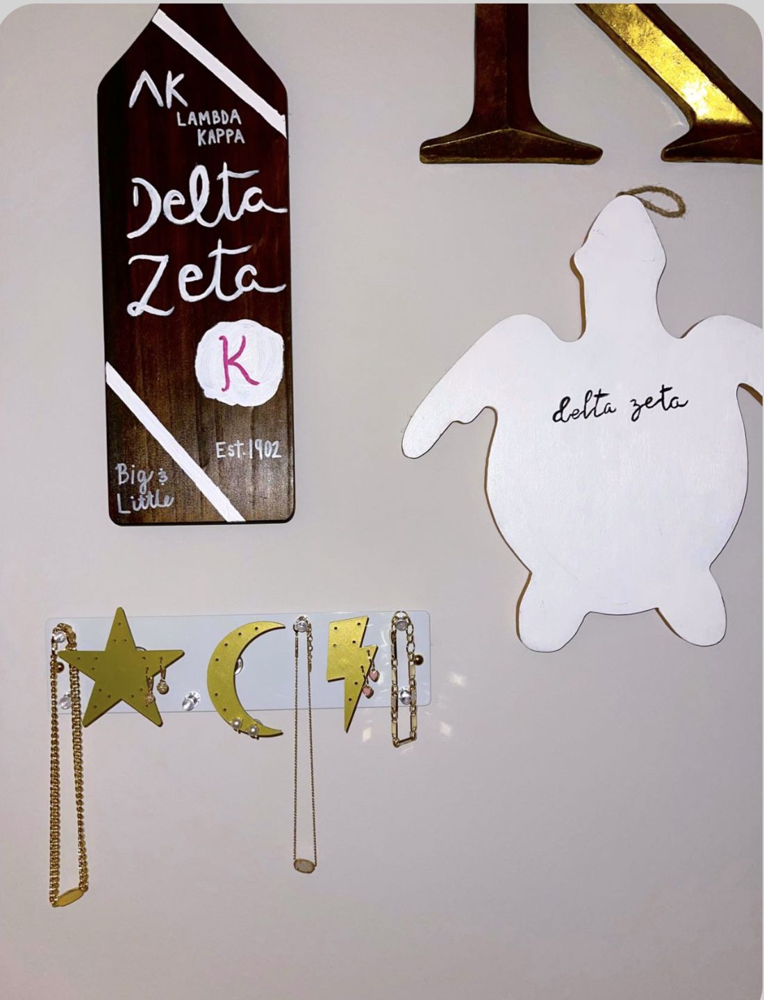 Customer photo review of Wall Jewelry Organizer Small Board For Tweens, Teens, & Young Adult Girls