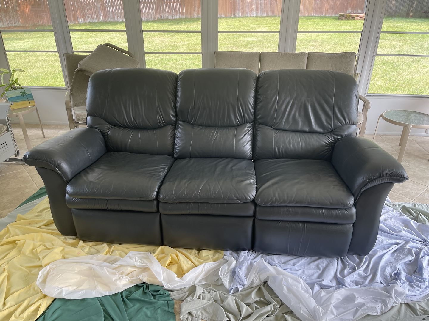 Customer photo review of Clyde's 4-Step Leather Recoloring Kit
