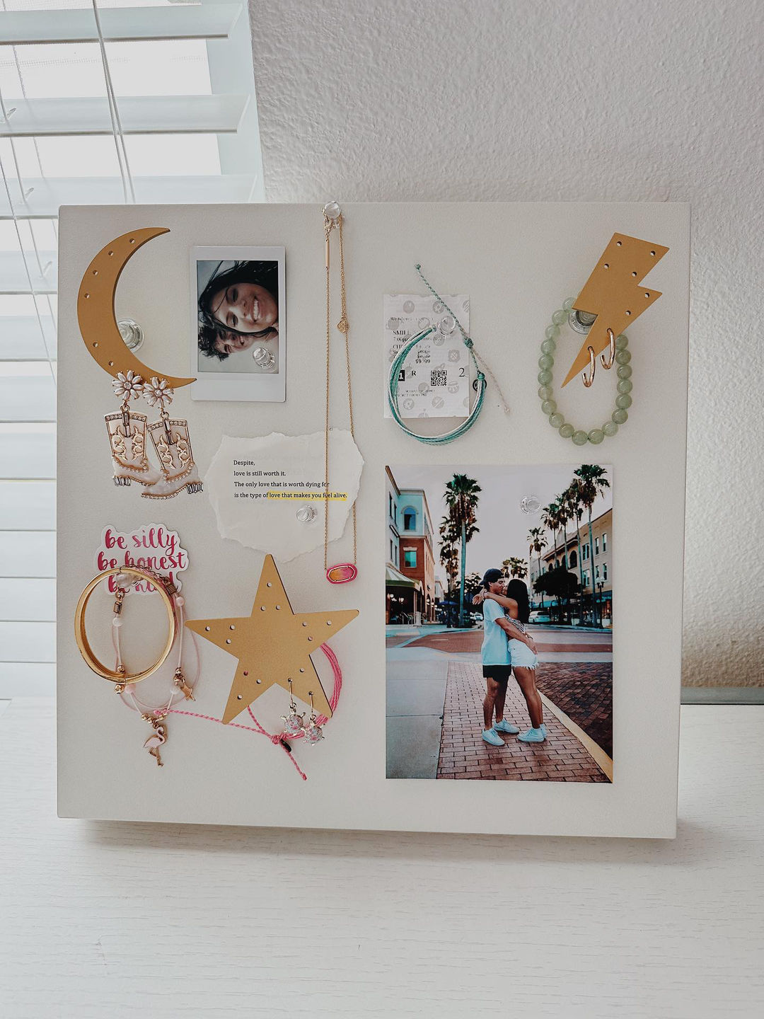 Customer photo review of Wall Jewelry Organizer Large Board For Tweens, Teens, & Young Adult Girls
