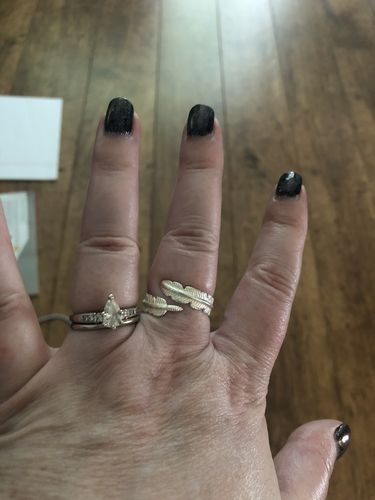 Customer photo review of Feather From An Angel Ring