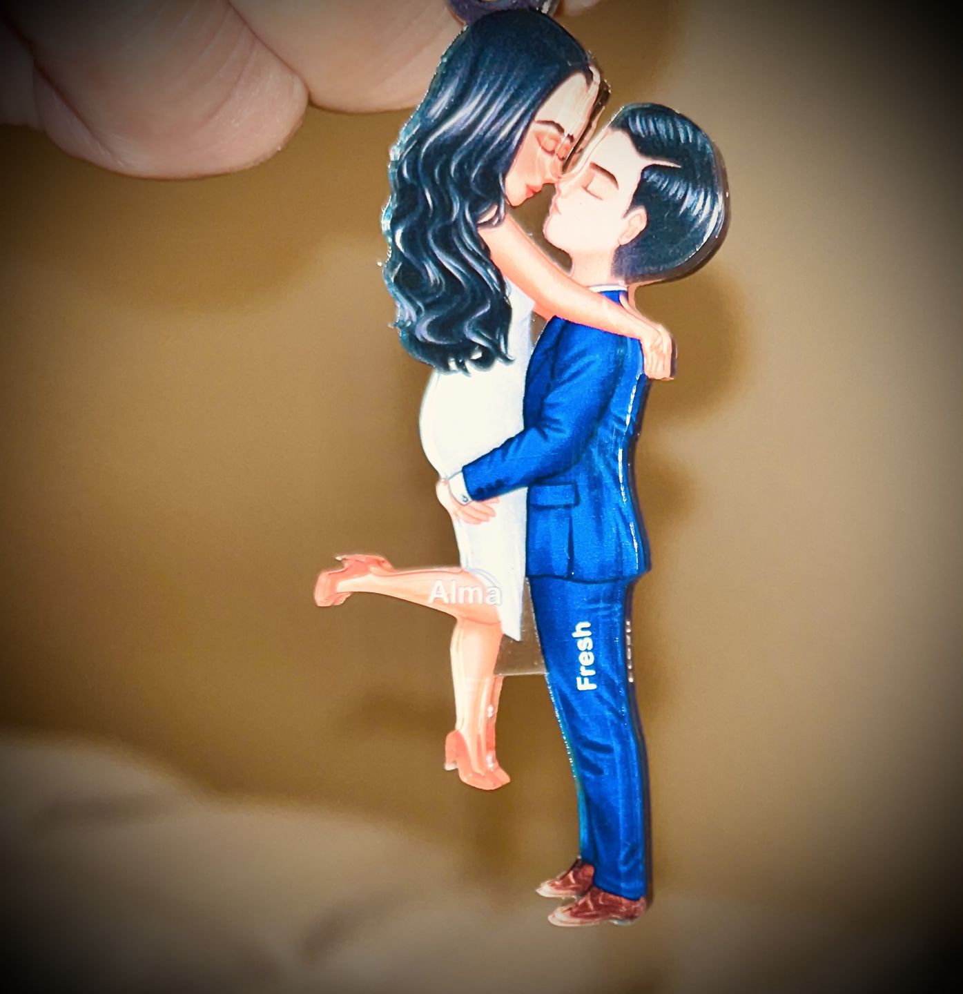 Customer photo review of Hug Couple Personalized Ornament Perfect Gift For Your Lover