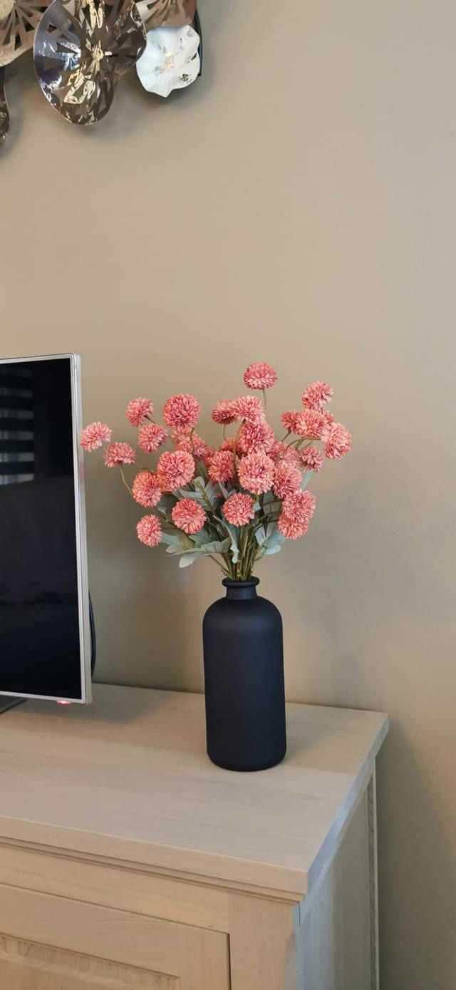 Customer photo review of Zijden Kiku Bloemen - Omber