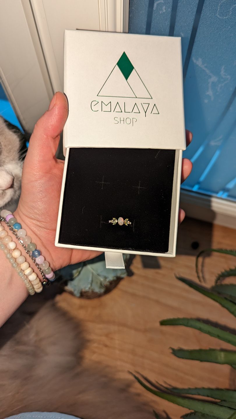 Customer photo review of Bague en Opale et Péridot