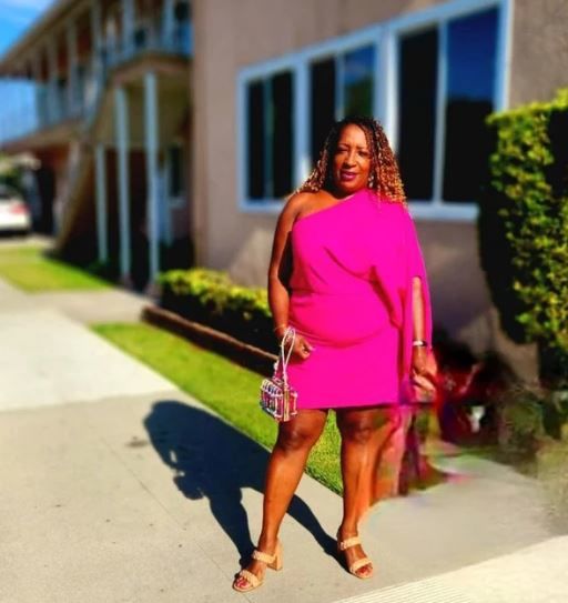 Customer photo review of Fuchsia Stretch Crepe