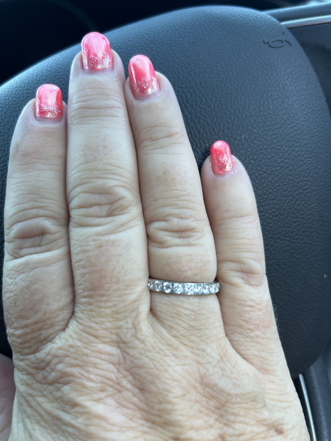 Customer photo review of White Gold 3mm Full Glitz Ring