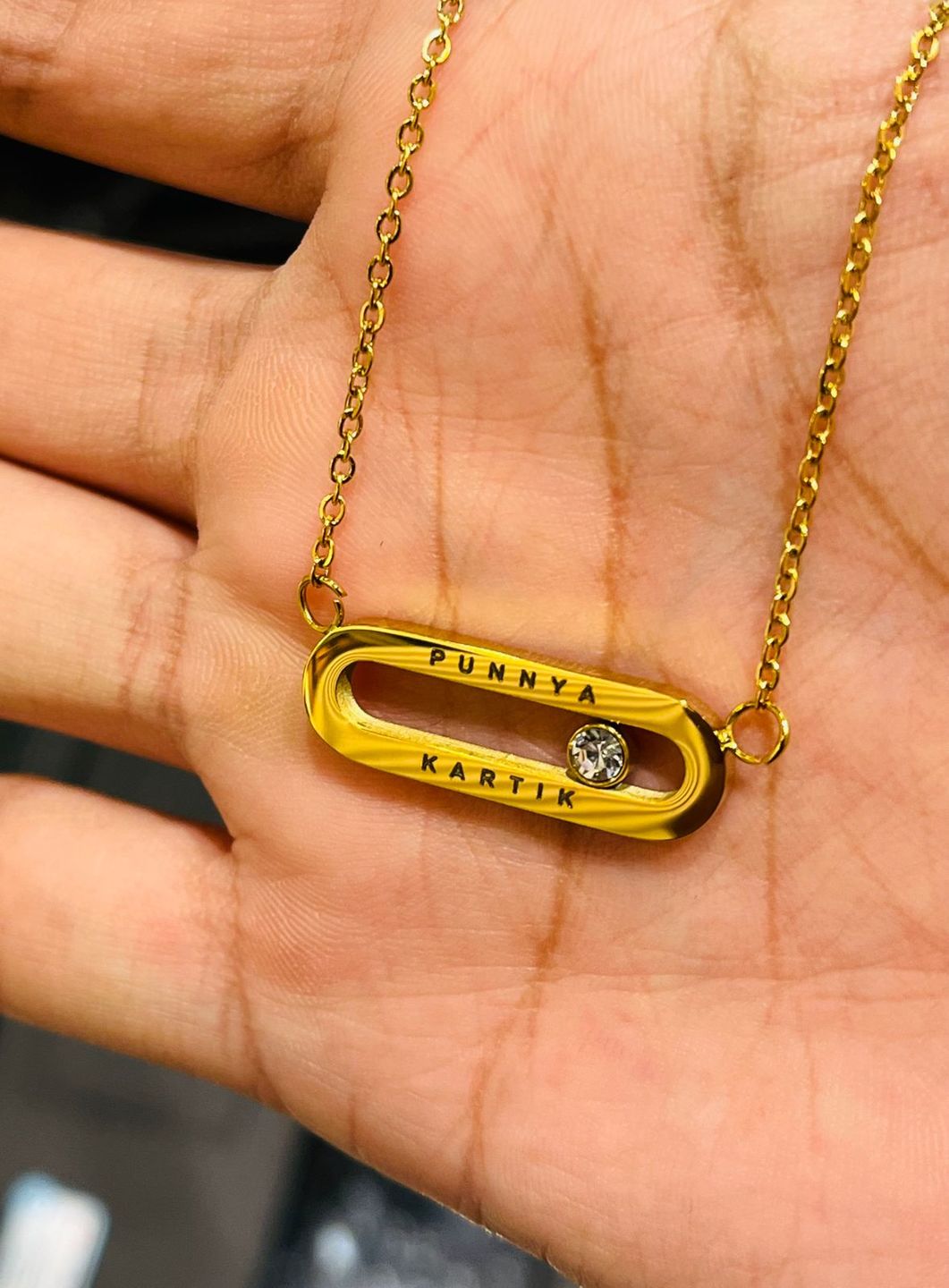 Customer photo review of Personalised Eternal Pendant