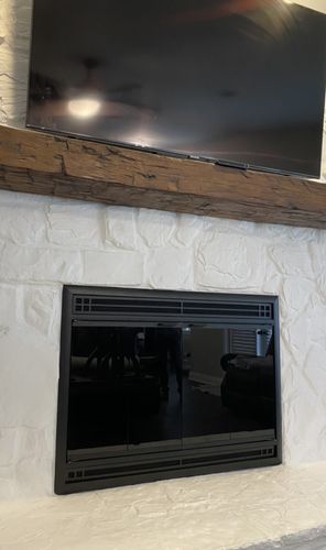 Customer photo review of Brookfield Deluxe - Magnetic Prefab Fireplace Glass Doors