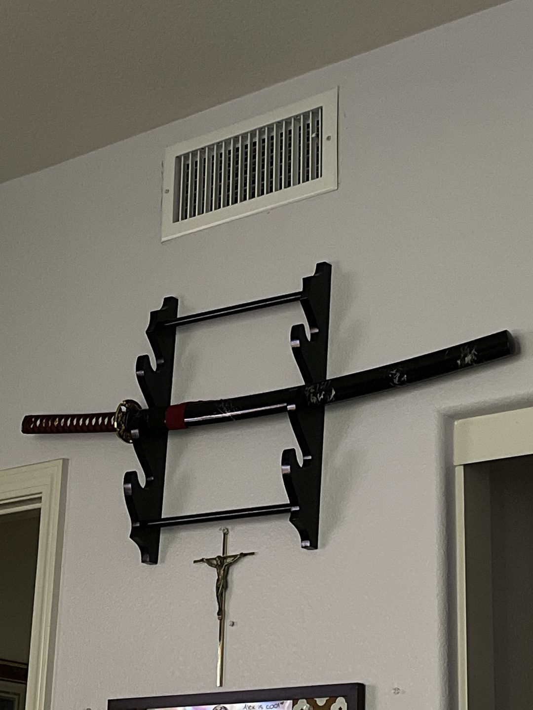 Customer photo review of The Yuki Senshi Handmade Katana Carbon Steel