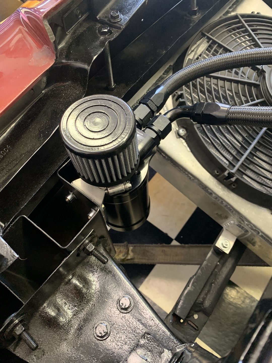 Customer photo review of Motion Raceworks Top Loader Billet Catch Can KIT 32-100K