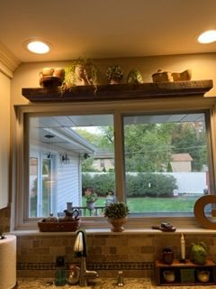 Customer photo review of RECLAIMED WOOD FLOATING SHELVES