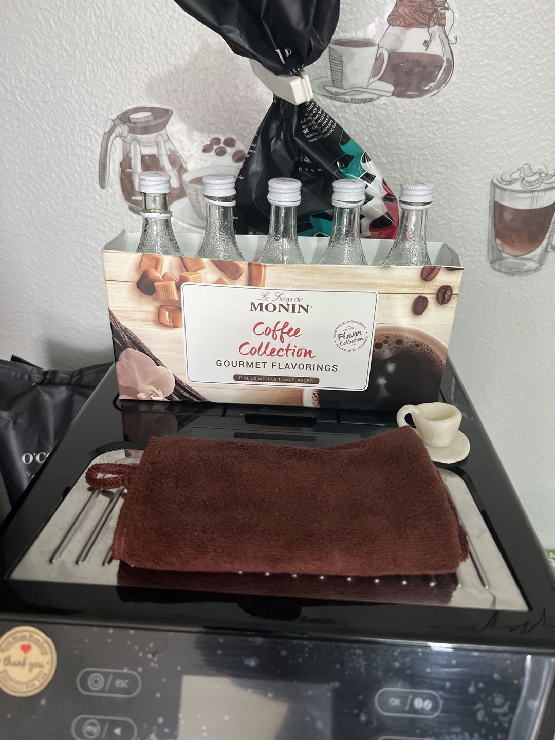 Customer photo review of Syrup Monin Coffee Collection 5 Sabores de 50 Ml c/u