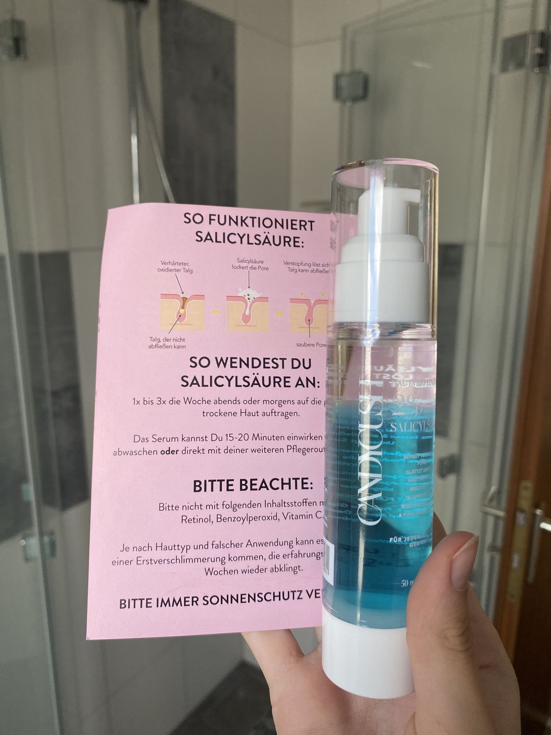 Customer photo review of Salicylsäure BHA 2% 50 ml
