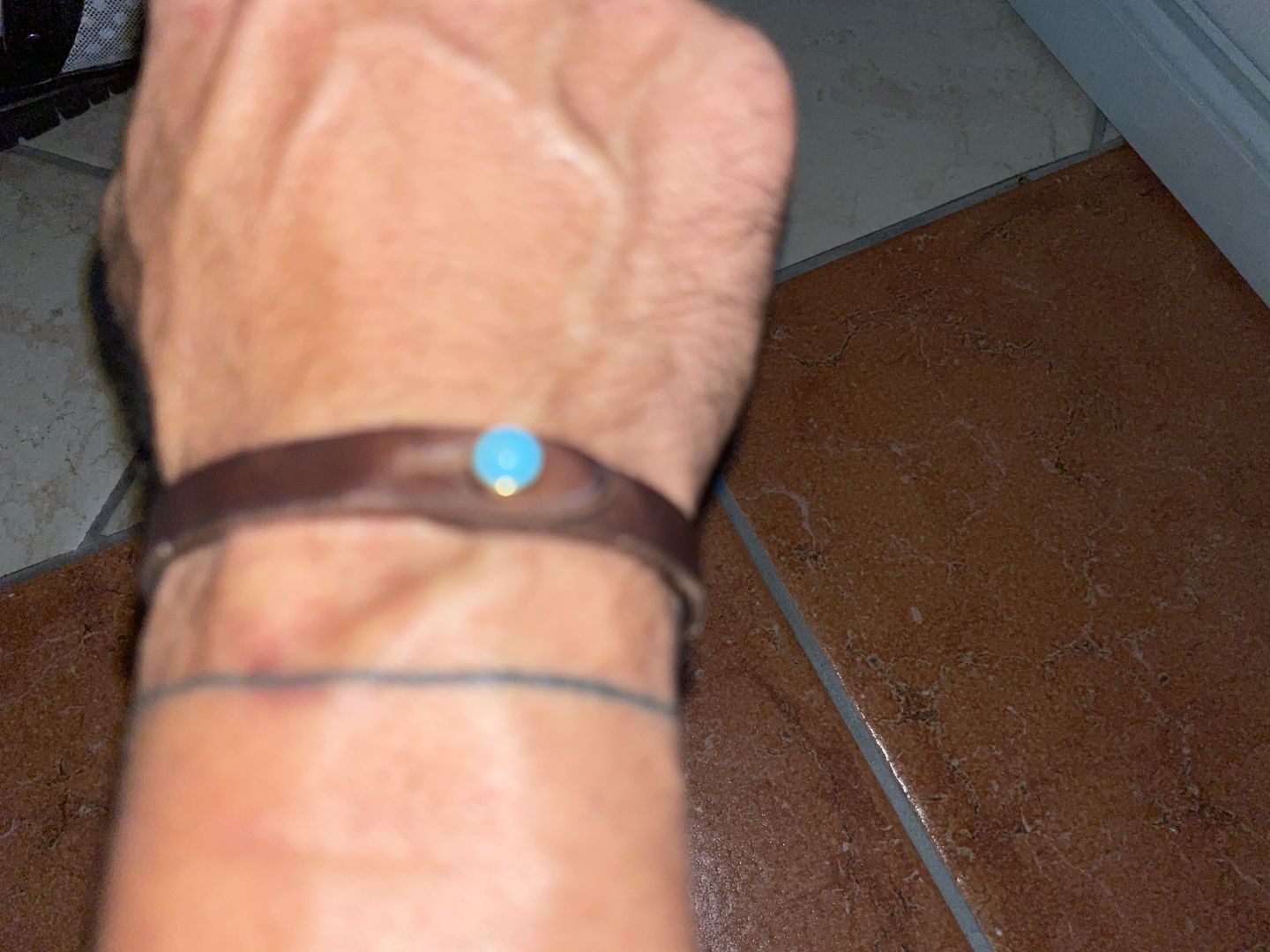 Customer photo review of Bracciale pelle io Turchese Tulsi