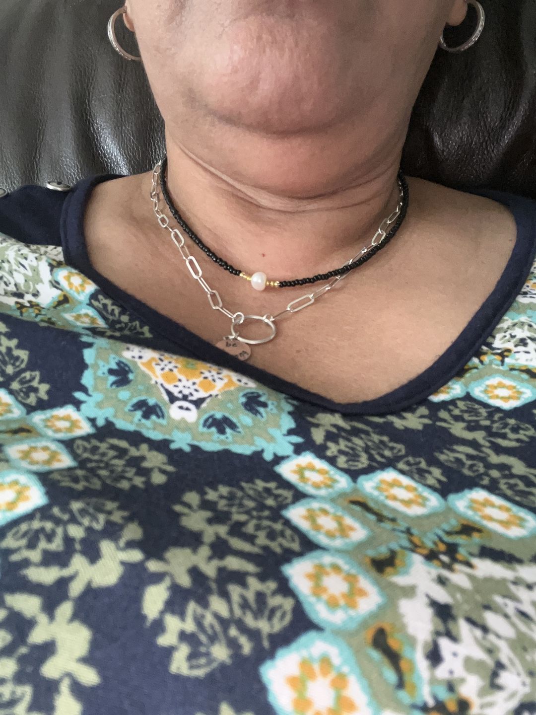 Customer photo review of Freshwater Pearl Necklace (4 Color Options)