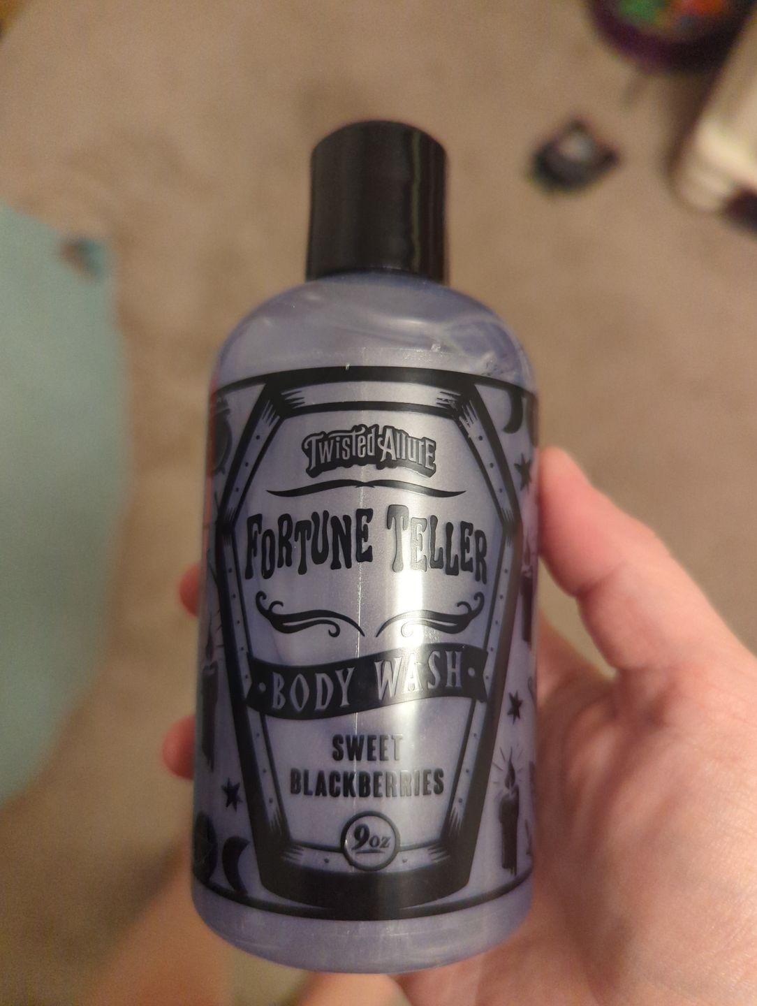 Customer photo review of Fortune Teller Body Wash (Sweet Blackberries)