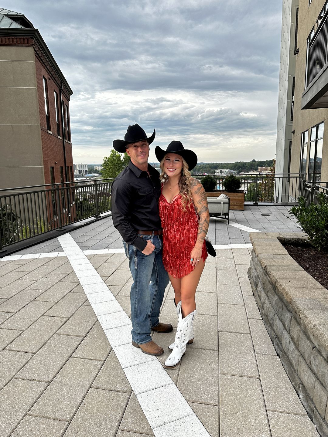 Customer photo review of Shake It My Way Short Fringe Mini Dress