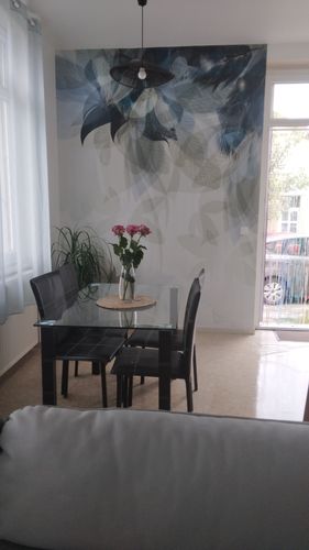 Customer photo review of Papier peint plume ethnique paon