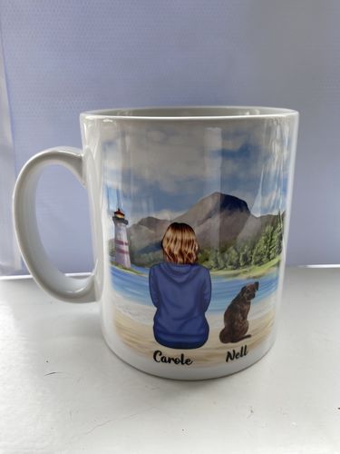 Customer photo review of Girl & Dogs - Life is better with a dog Personalised Mug