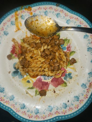 Customer photo review of Beef Pasta Marinara