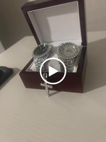 Customer video review of Arabic Dial Diamond Simulant Watch - Silver