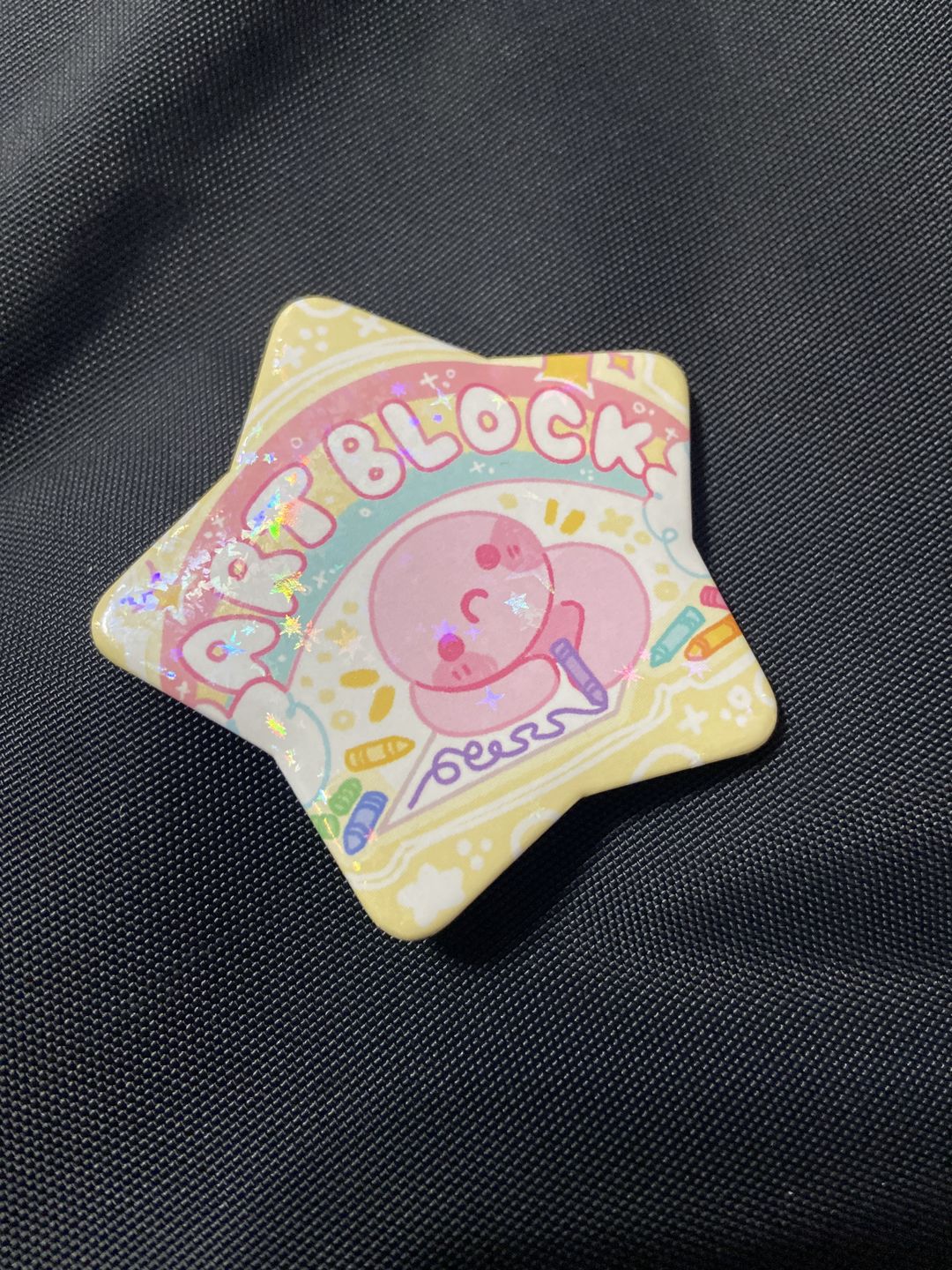 Customer photo review of Art Block Large Glitter Star Button