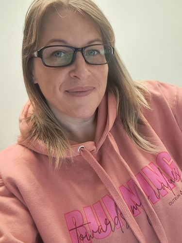 Customer photo review of Running Towards My Values Hoodie