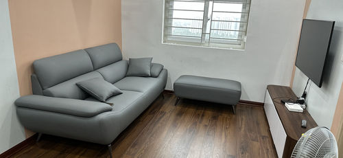Customer photo review of DORIAN - Sofa văng da 2 chỗ tựa liền
