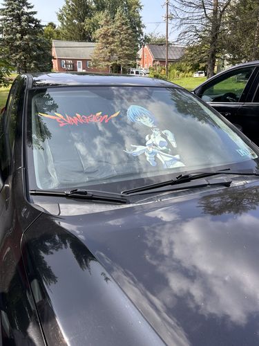 Customer photo review of Rei Ayanami Car Sunshade Custom Neon Genesis Evangelion Car Accessories