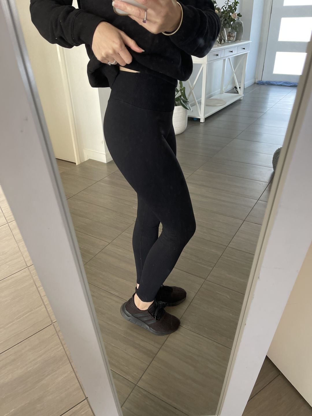 Customer photo review of NEW: Sculpt And Shape Black Compression Leggings
