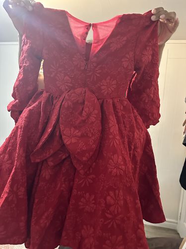 Customer photo review of Baby Girls Christmas Embroidery Bow  Birthday Princess Dress
