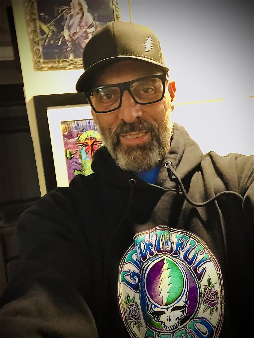 Customer photo review of Grateful Dead Batik Dye Steal Your Face Hoodie