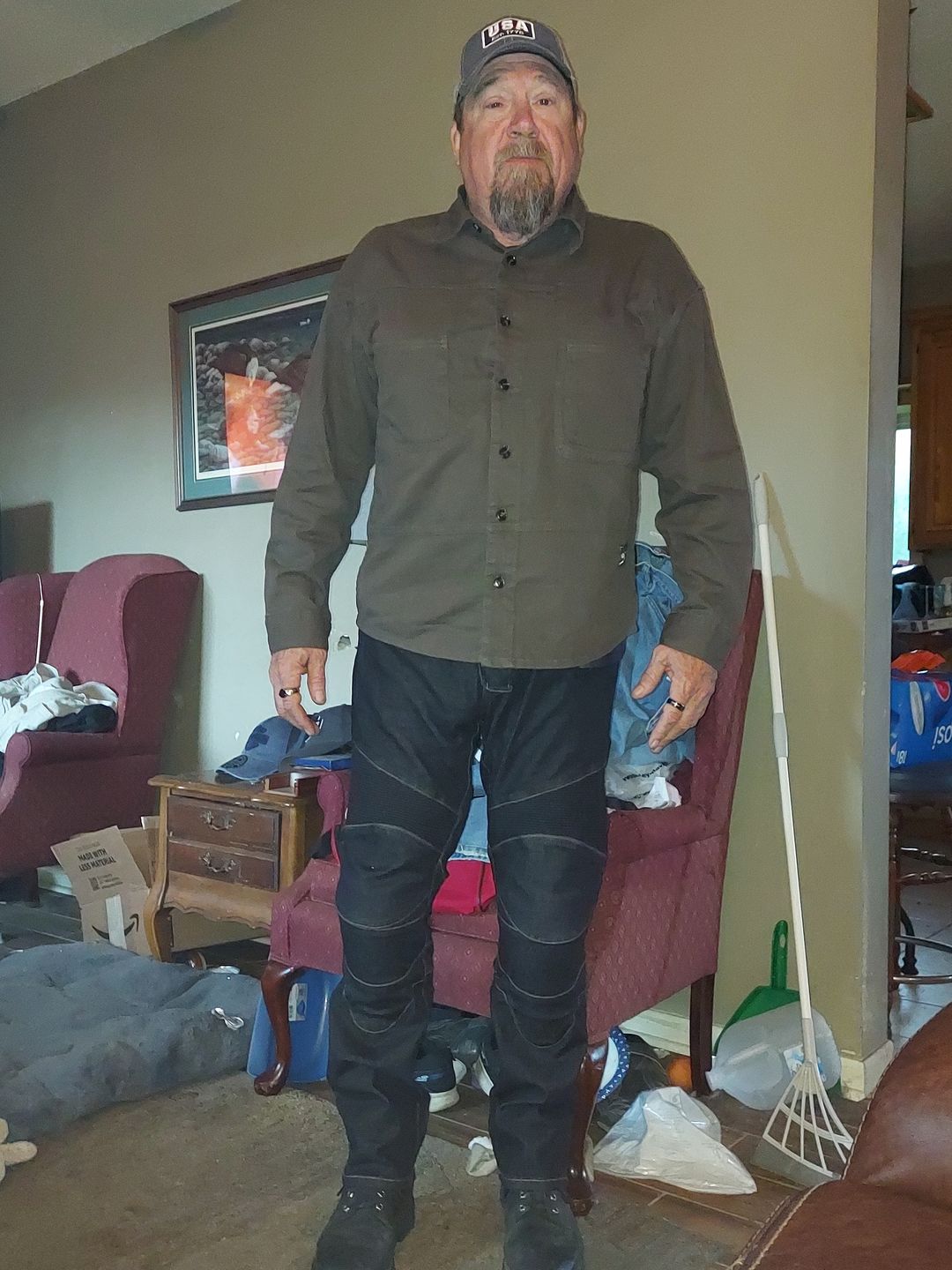 Customer photo review of Motorcycle Armored Riding Shirt