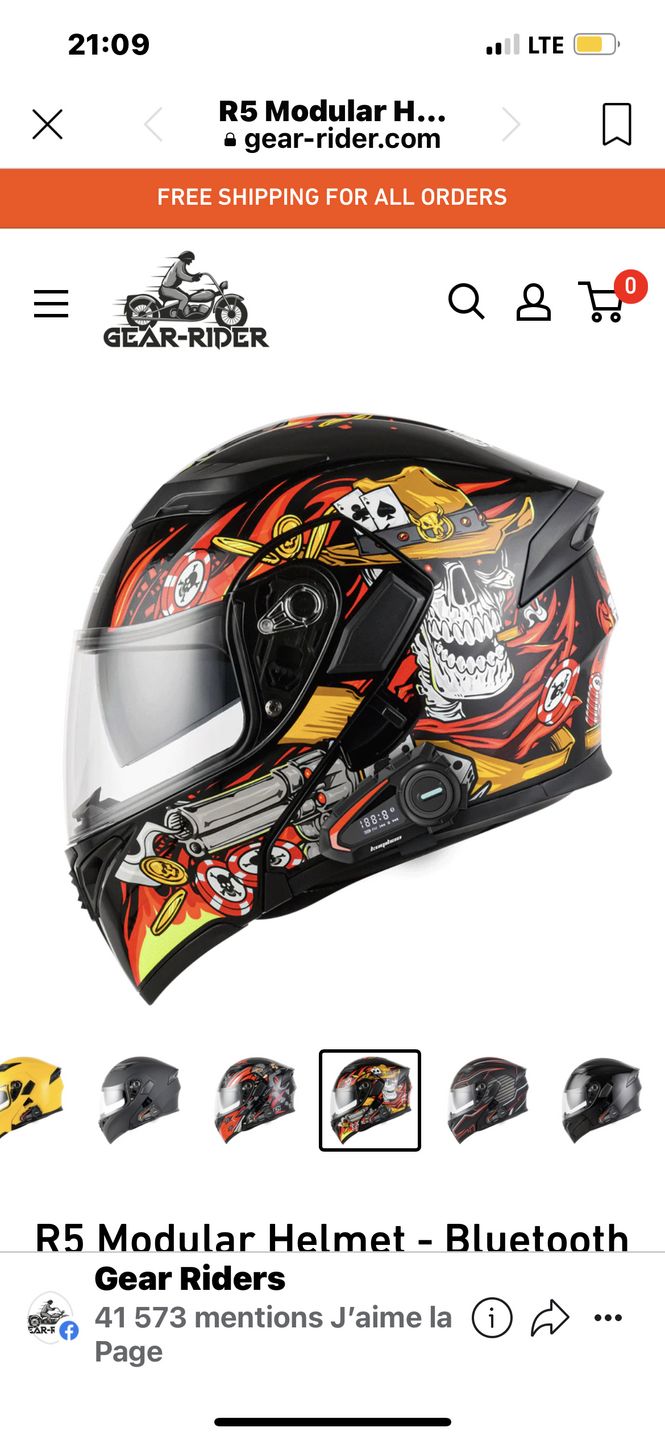 Customer photo review of R5 Modular Helmet - Bluetooth Headset