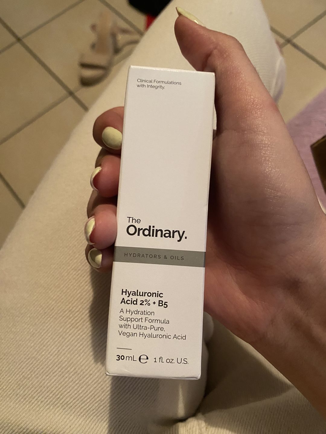 Customer photo review of Hyaluronic Acid 2% + B5 Hydrating Serum