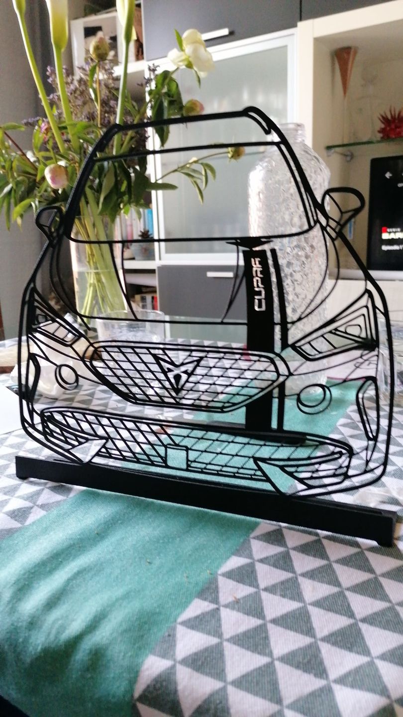 Customer photo review of Your Custom Car Standing Silhouette Metal Art