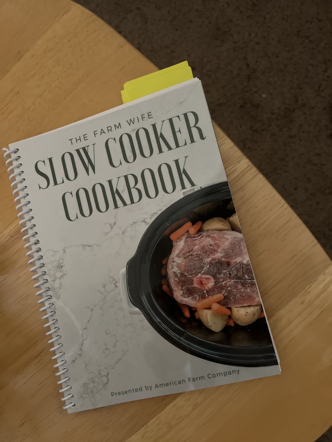 Customer photo review of American Farm Company Presents: The Farm Wife Slow Cooker Cookbook