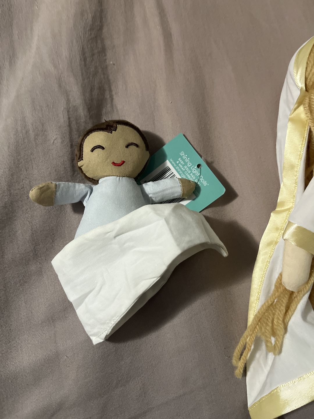 Customer photo review of Baby Jesus Rag Doll & Wrap Carrier Set