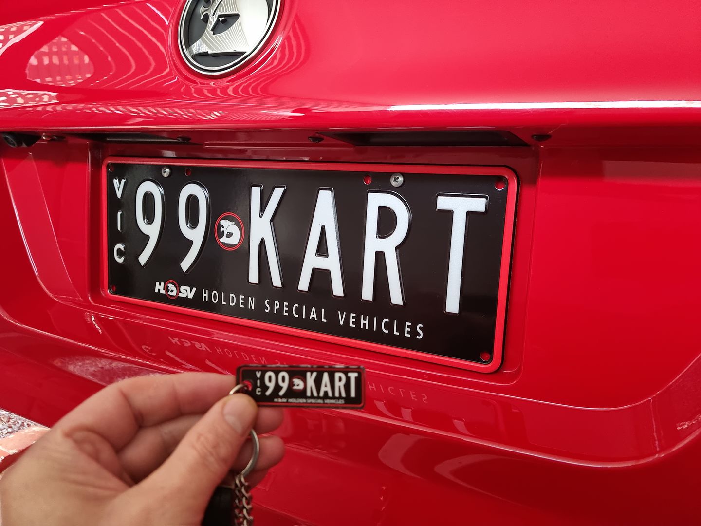 Customer photo review of VIC HSV Licence Plate Custom Keychain