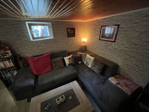 Customer photo review of Housse De Canapé d'Angle En Velours Gris