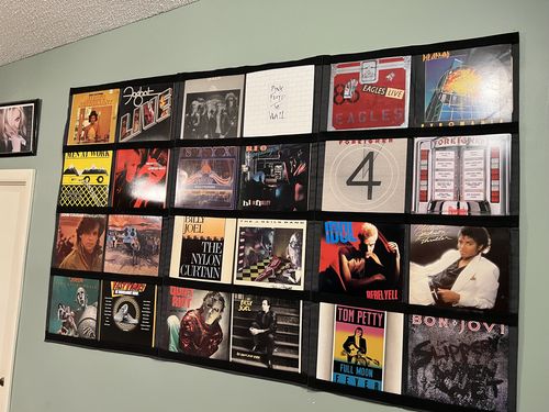 Customer photo review of 12" Vinyl Record Display Frame - LP Wall Storage