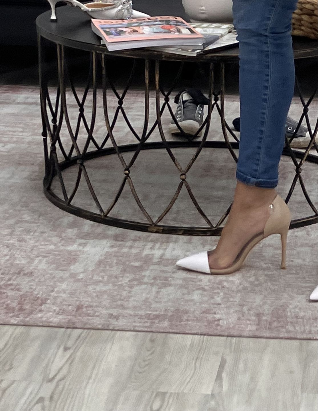 Customer photo review of Lizzy Leather Heels Two Tone