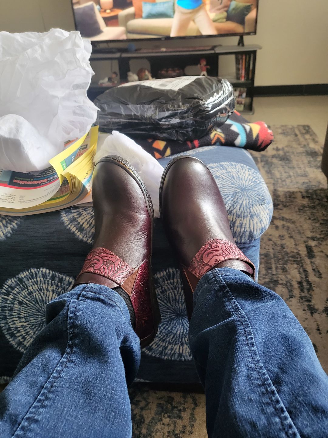 Customer photo review of Vintage Genuine Leather Comfy Flat Shoes
