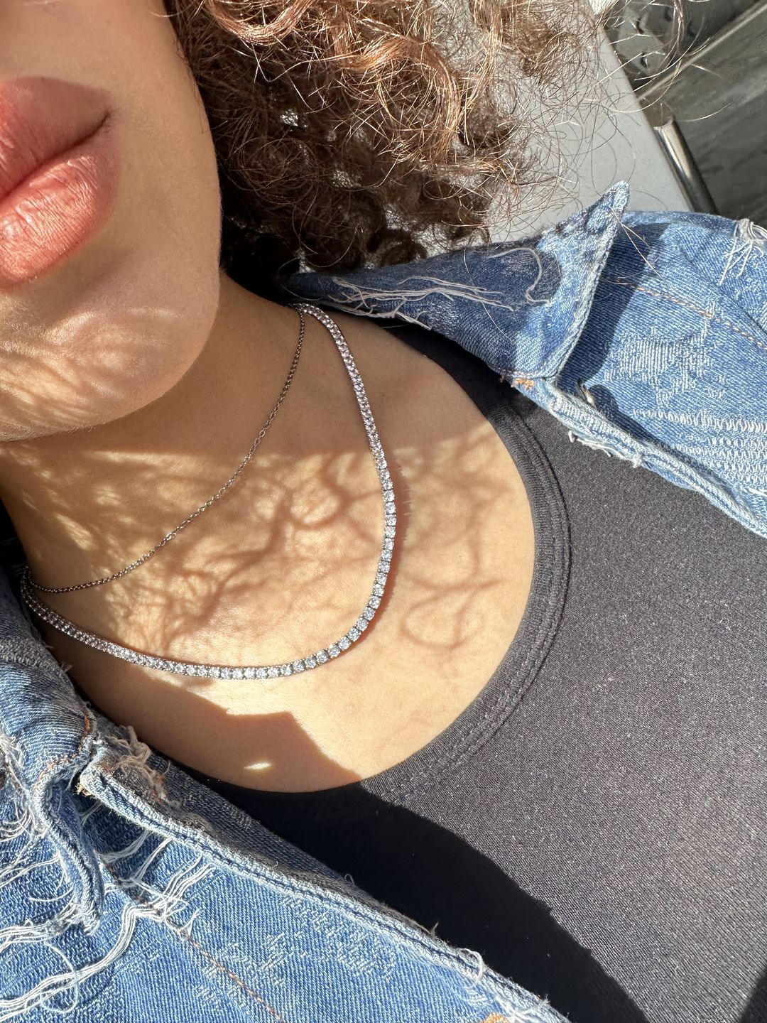 Customer photo review of 3mm Tennis Chain - White Gold