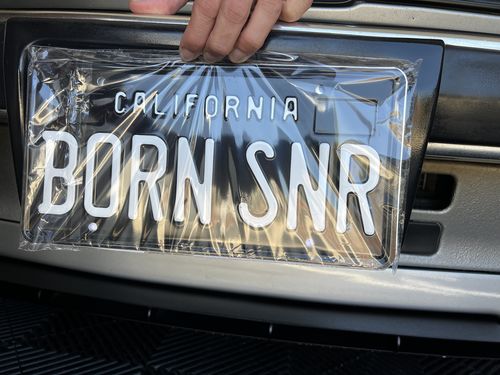 Customer photo review of 1963-1968 CALIFORNIA LICENSE PLATE - BLACK WITH WHITE TEXT 6"x12" (156.5mm x 305mm)