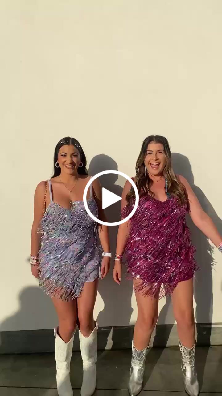 Customer video review of Shake It My Way Short Fringe Mini Dress