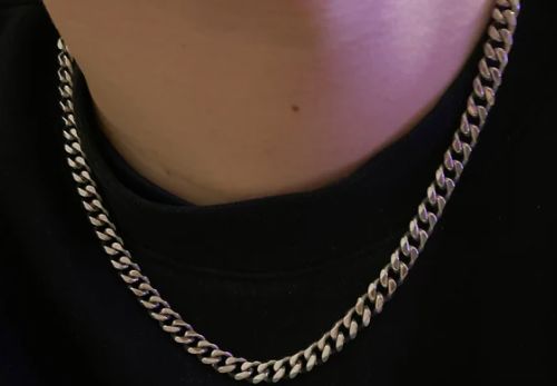 Customer photo review of Cuban Chain 7MM (Silver)