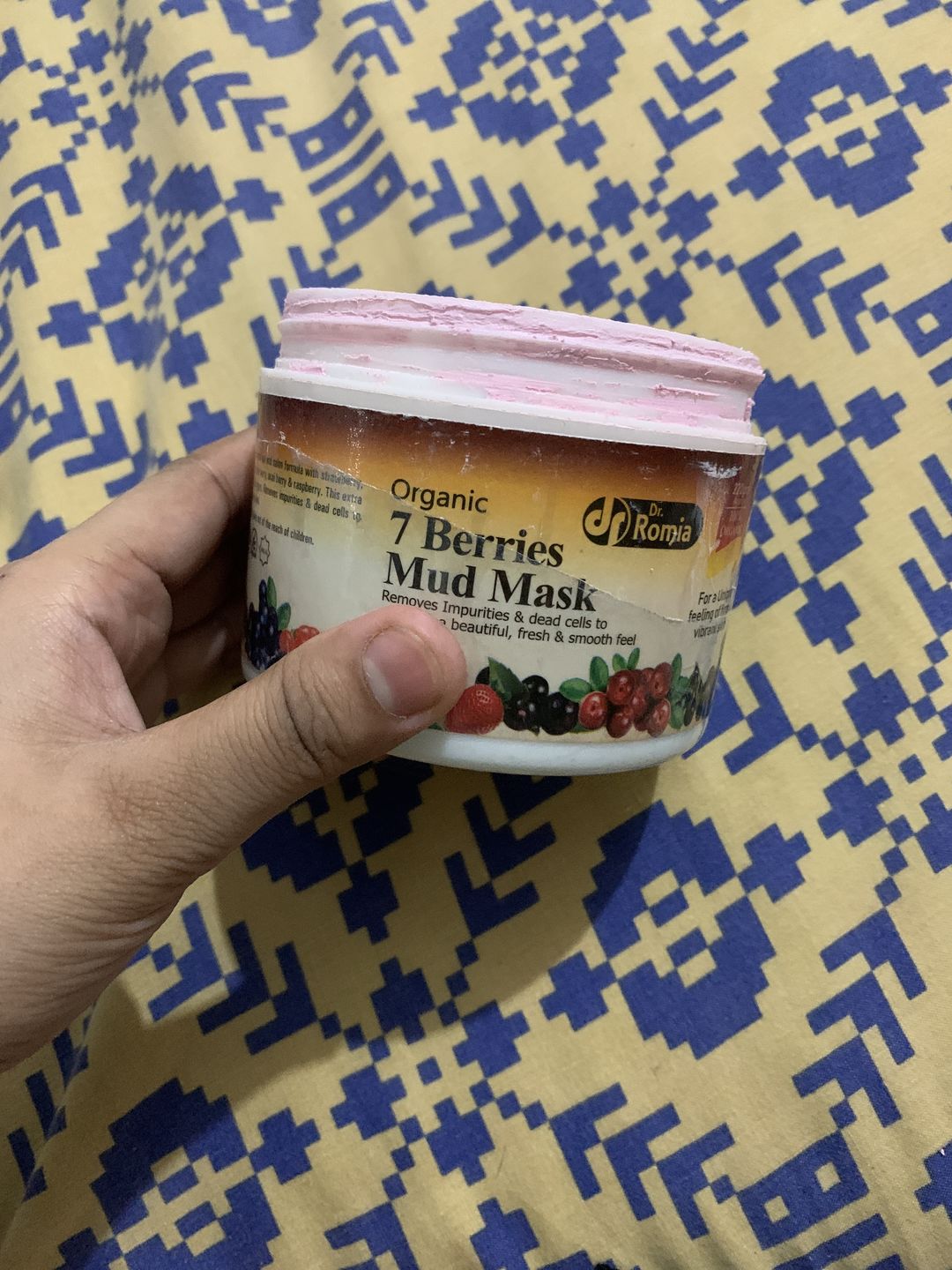 Customer photo review of Face Mask For Skin Whitening – Organic 7 Berries Mud Mask