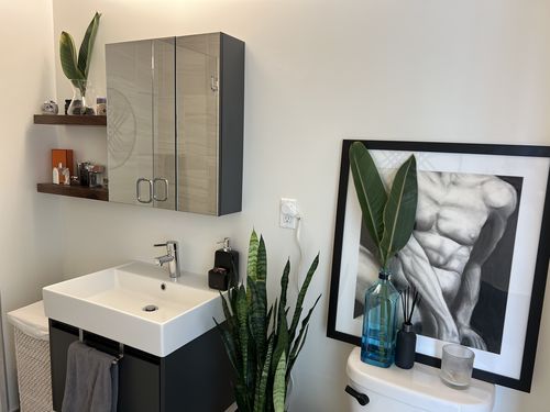 Customer photo review of Walnut Floating Shelf