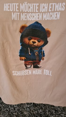 Customer photo review of SCHUBSEN WÄRE TOLL Rückendruck Shirt