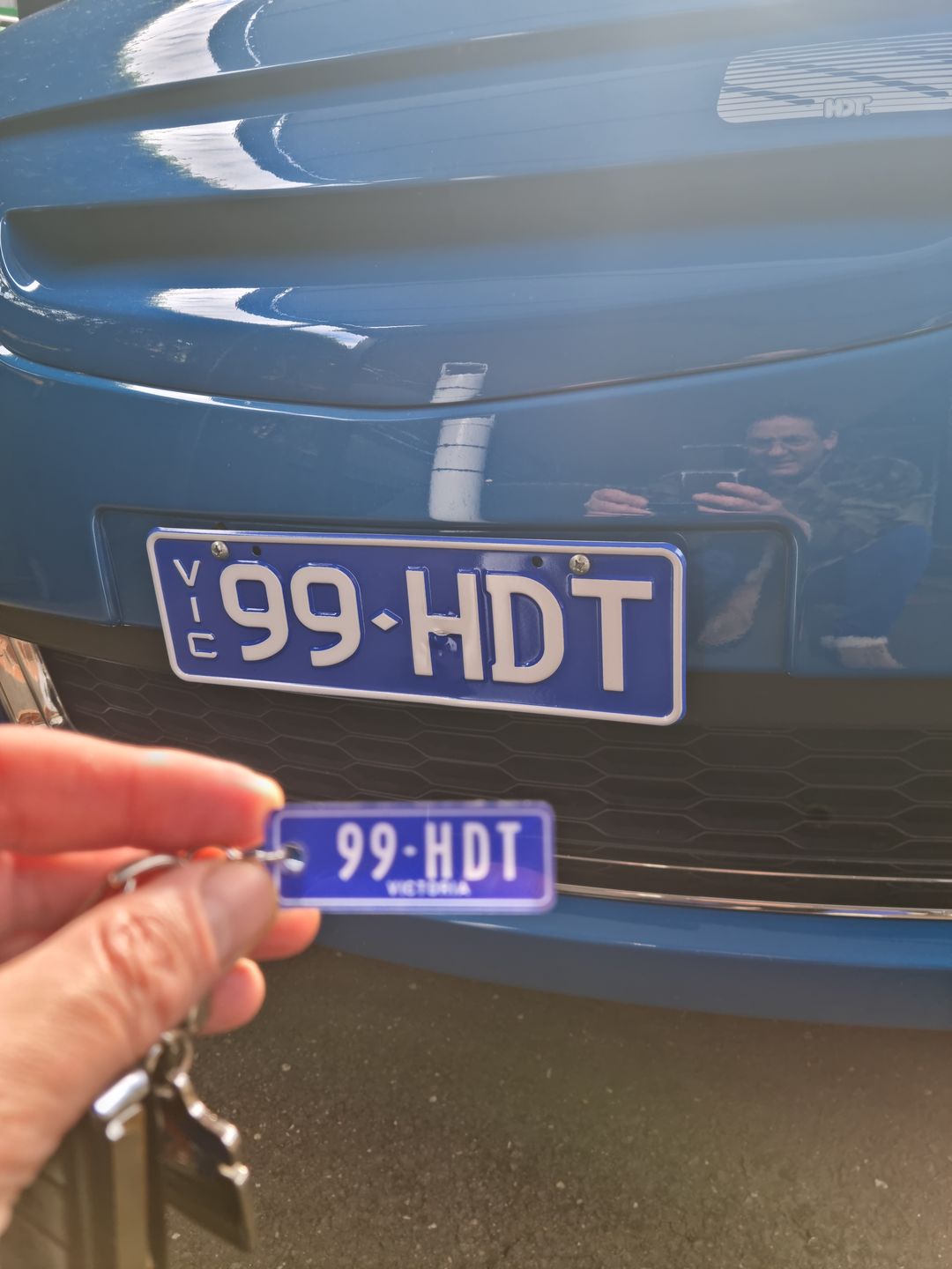 Customer photo review of VIC Classic Licence Plate Custom Keychain